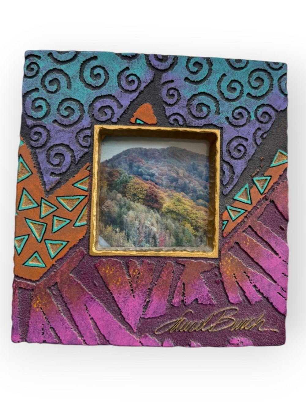Vintage 90s Laurel Burch "Native Spirit" picture frame EUC